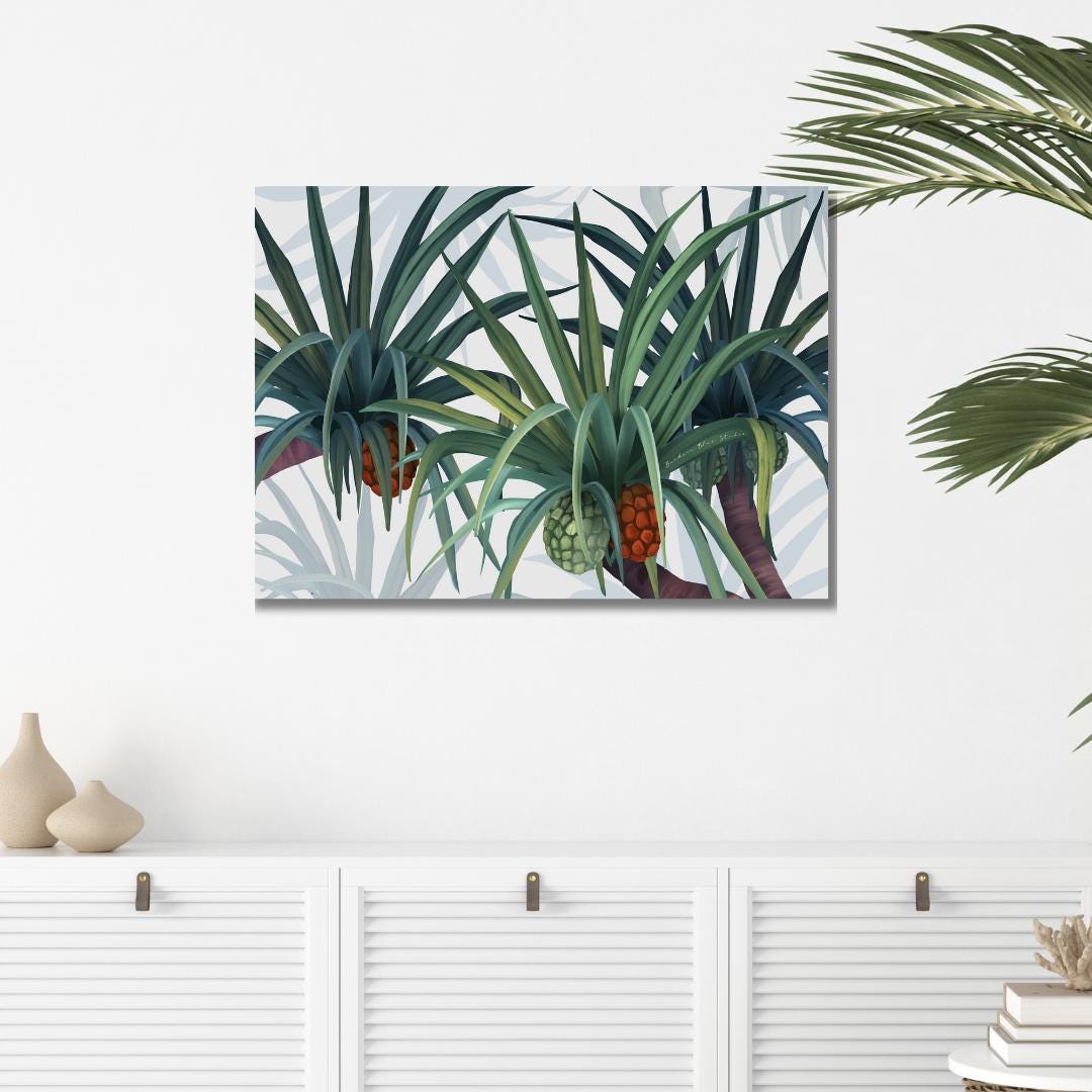Iluka – Australian Coastal Pandanus Landscape Digital Art Print