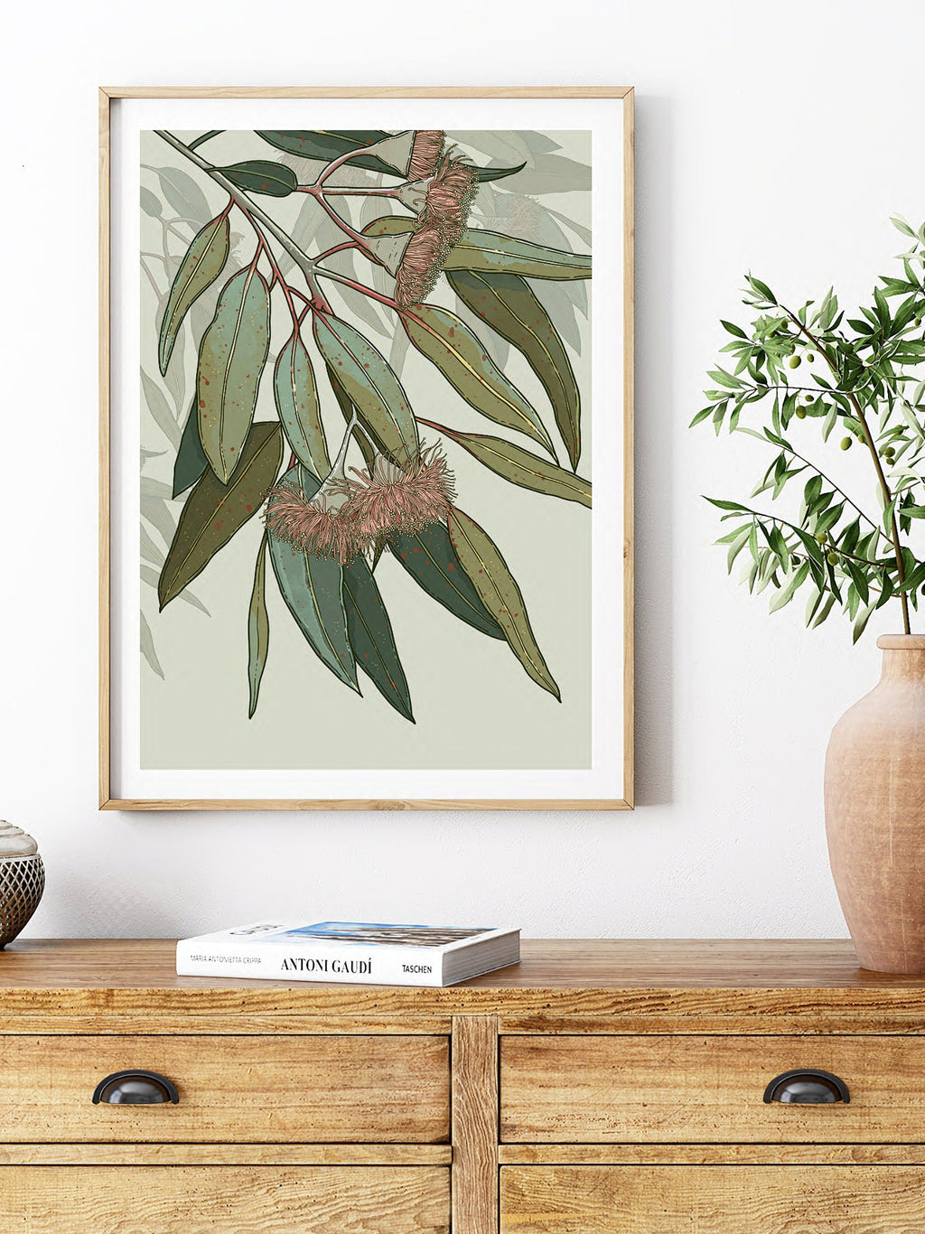 Kooyong – Australian Eucalyptus Blossom Botanical Digital Art Print