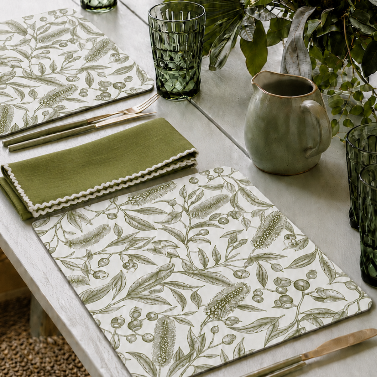 Native Garden Song Placemats – Set of 4,6 or 8
