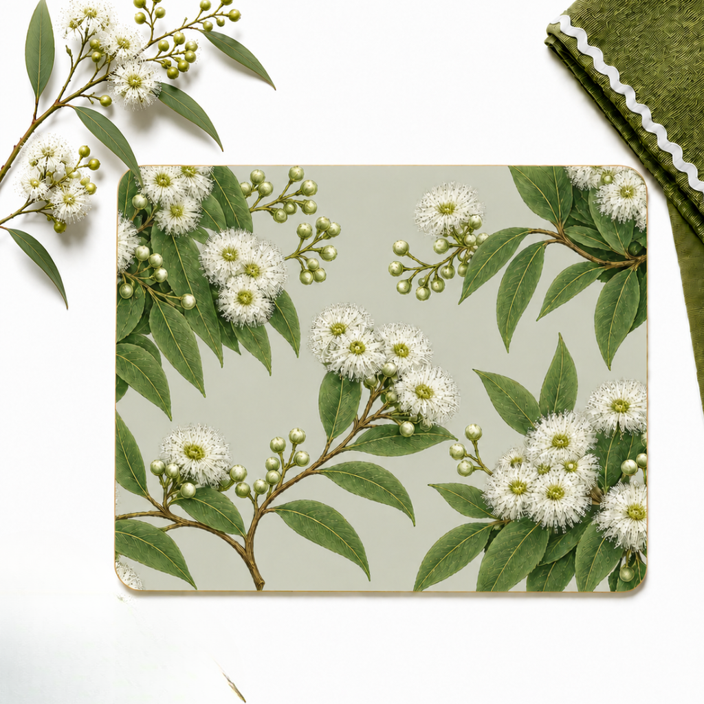 Snowgum Eucalyptus Placemats – Set of 4,6 or 8