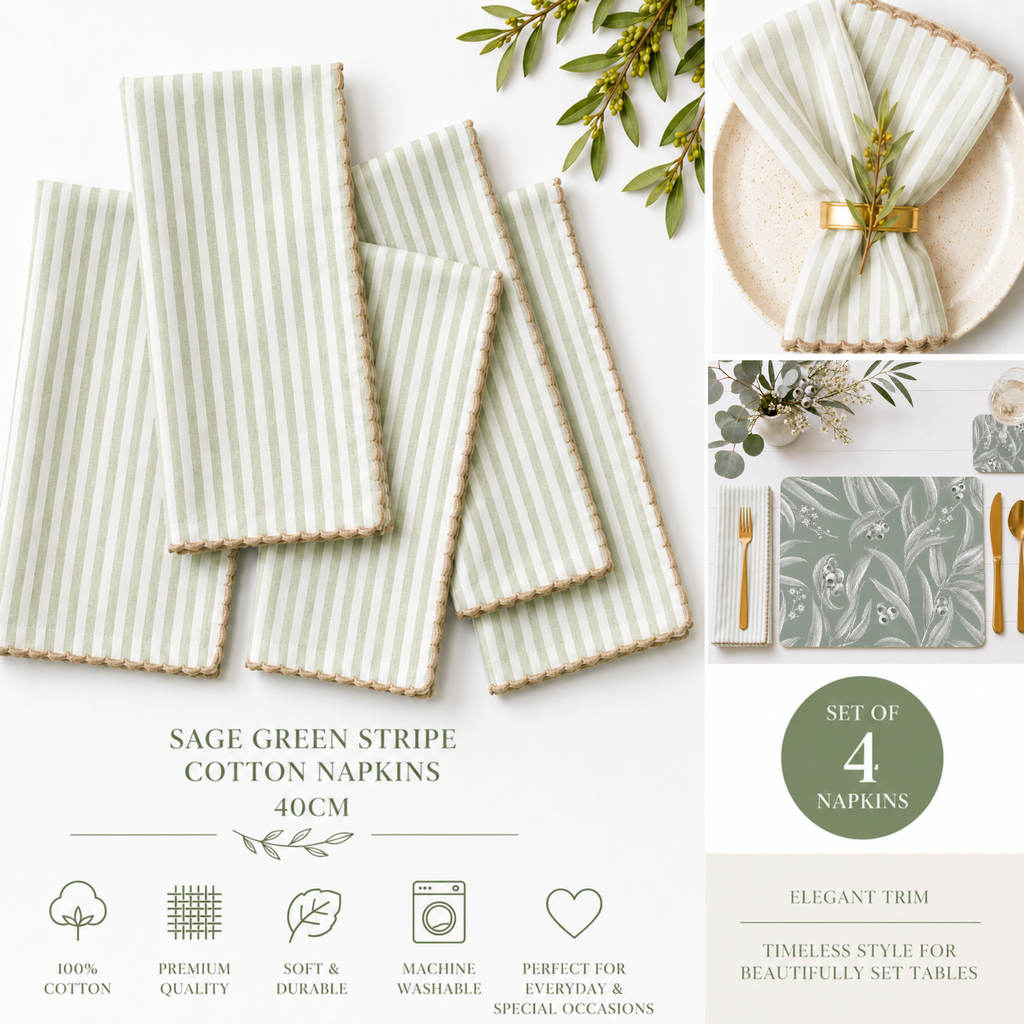 Whispering Eucalyptus Australian Native Round Placemats – Set of 4,6,8