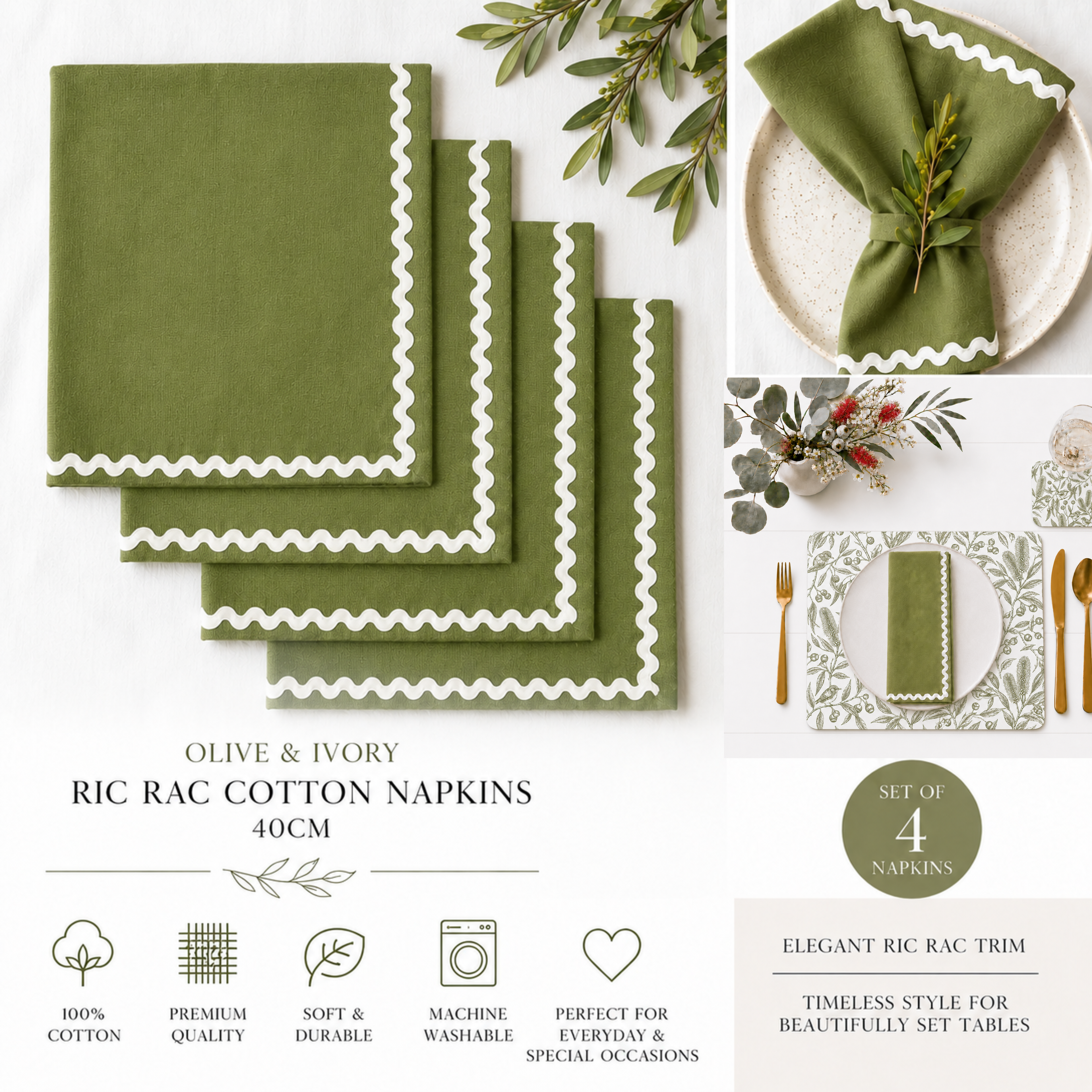 Native Garden Song Placemats – Set of 4,6 or 8