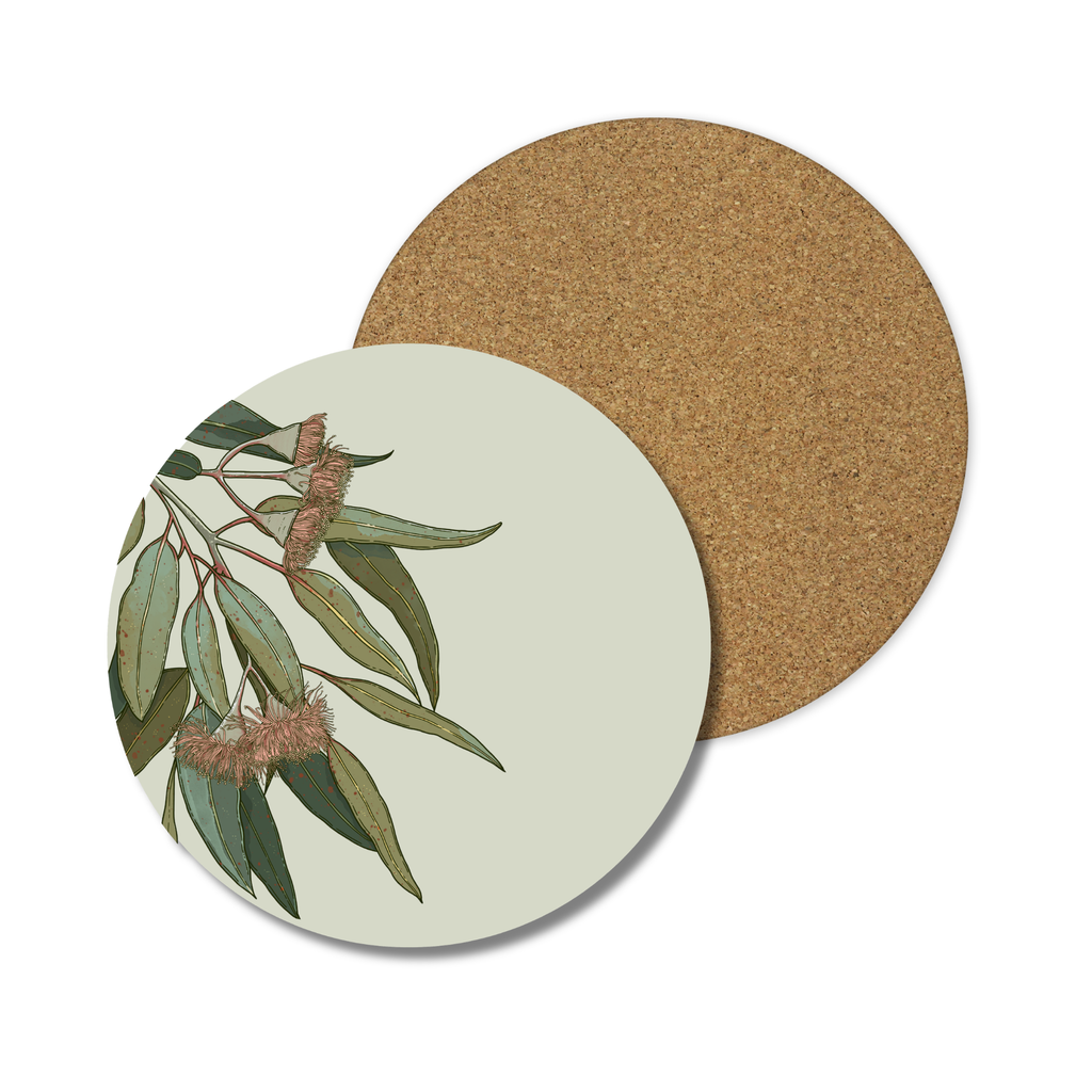 Blush Gumleaf Australian Native Round Placemats – Set of 4,6 or 8