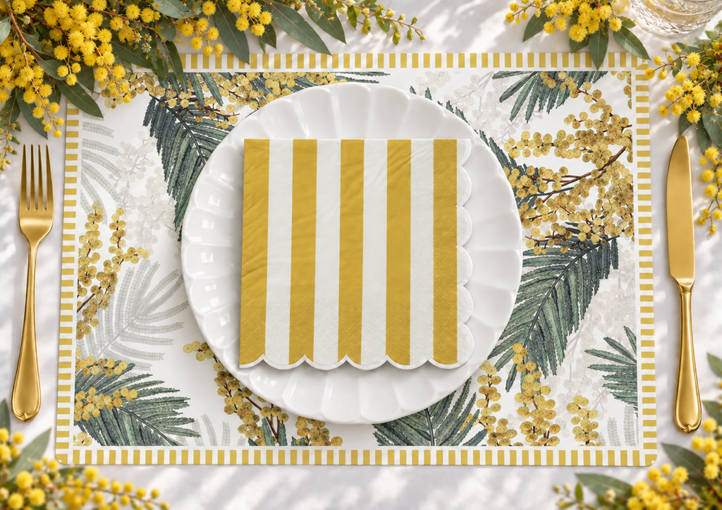Sunshine Wattle Paper Placemats – A3 Pad of 24 Sheets