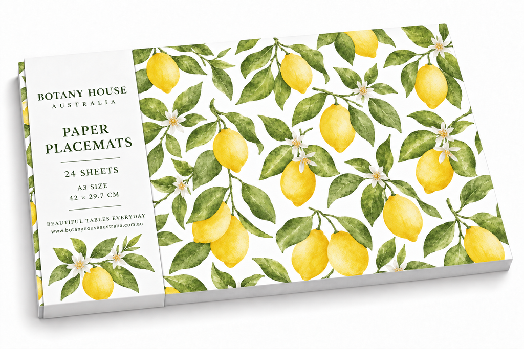 Roma Lemoncello Paper Placemats – A3 Pad of 24 Sheets