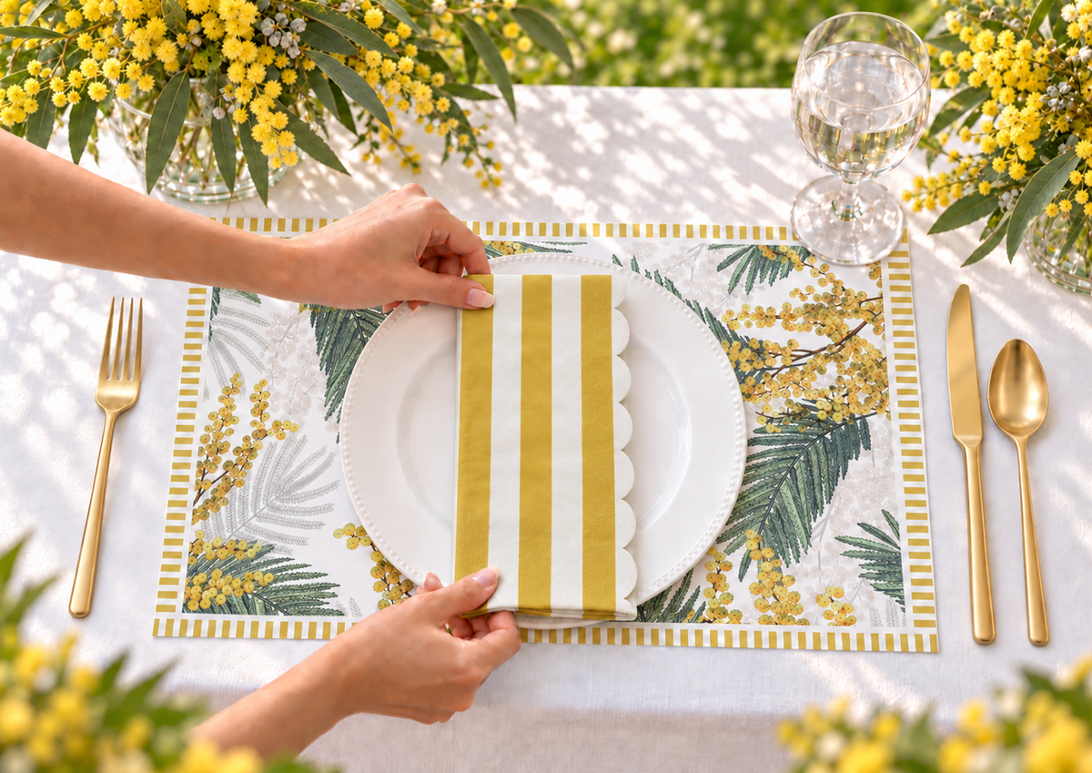 Sunshine Wattle Paper Placemats – A3 Pad of 24 Sheets