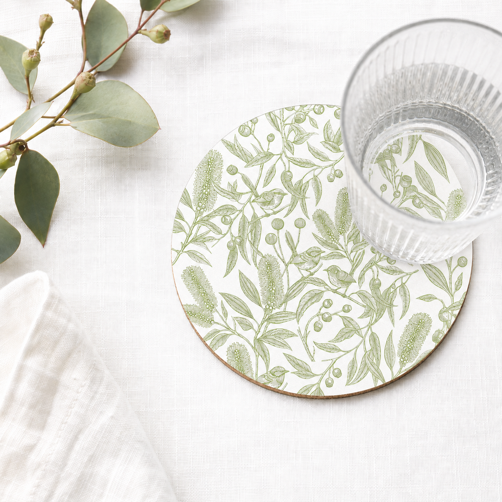 Eucalyptus Song Australian Botanical Coaster