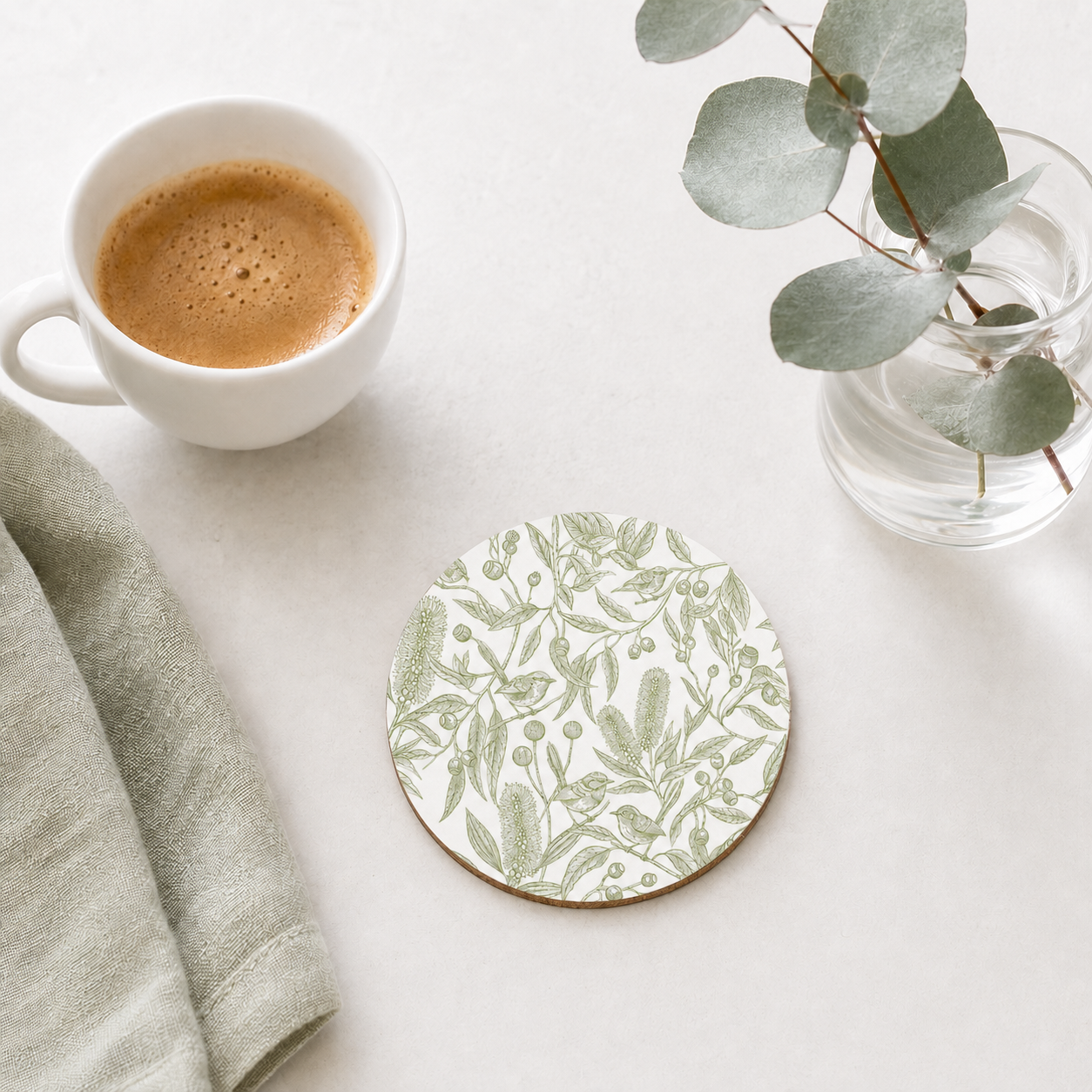 Eucalyptus Song Australian Botanical Coaster