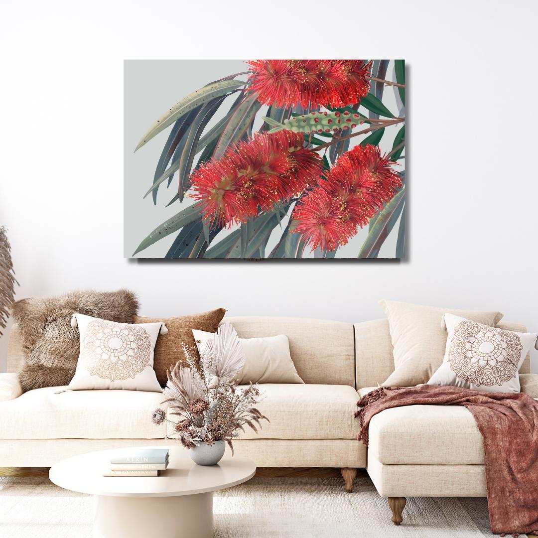 Carinya – Australian Red Flowering Gum Landscape Digital Art Print