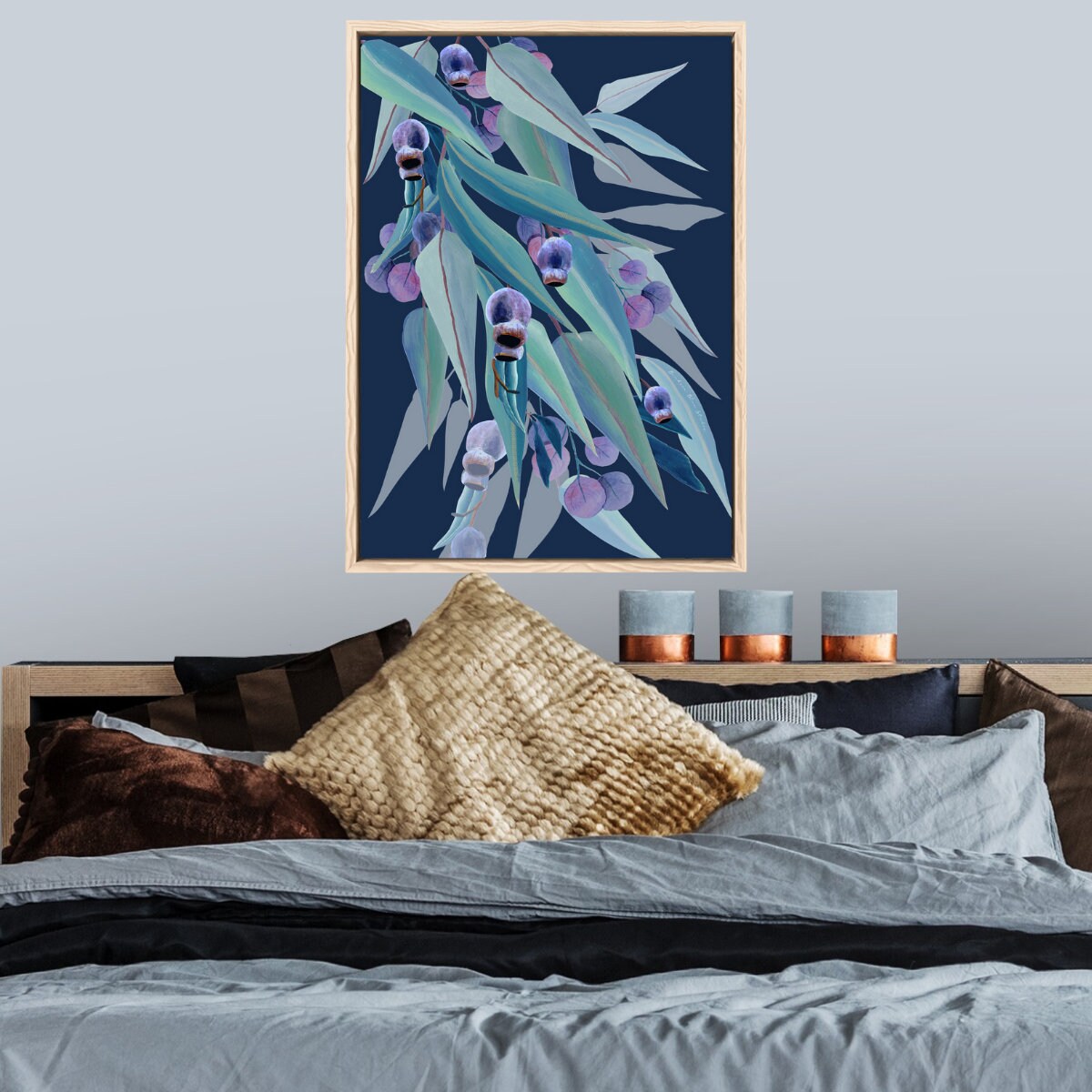 Jarrah Dreaming – Australian Eucalyptus and Gumnut Botanical Digital Art Print