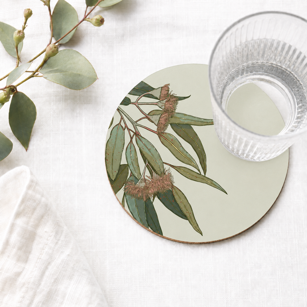 Blush Gum Australian Floral Coaster