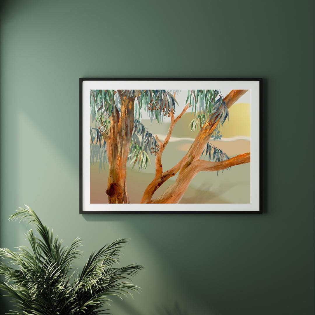 Among the Eucalypts – Australian Landscape Digital Art Print