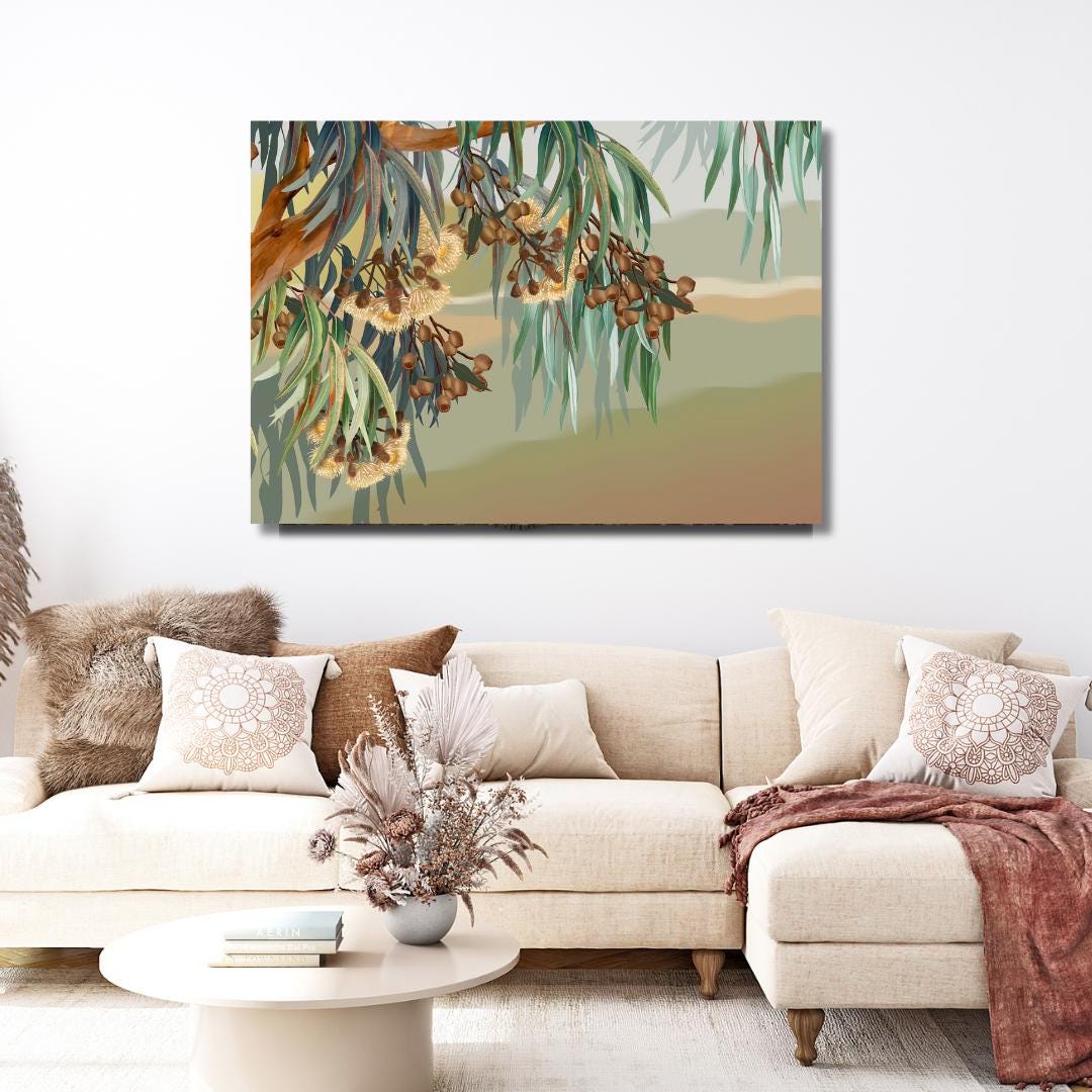 Yallaroo – Australian Eucalyptus Blossom Landscape Digital Art Print