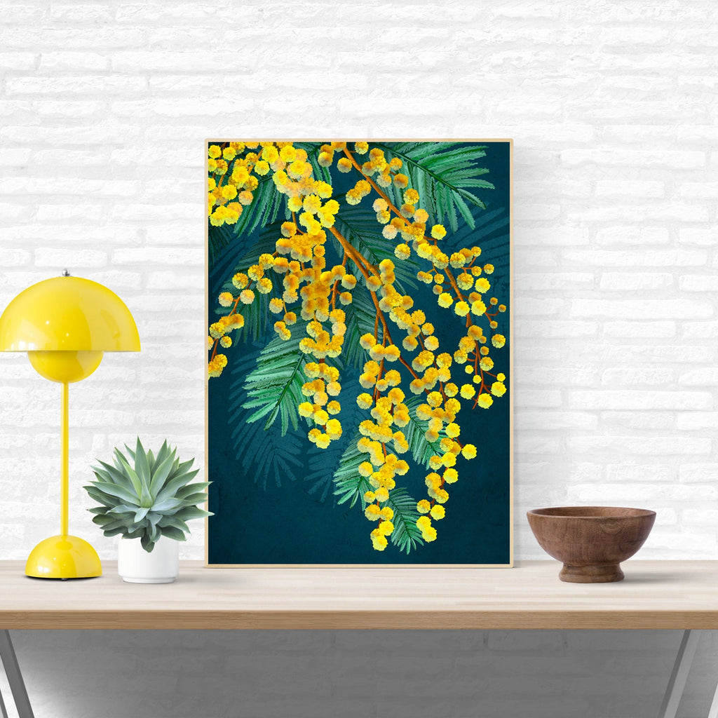 Golden Spirit Wattle Flower Digital Download Print