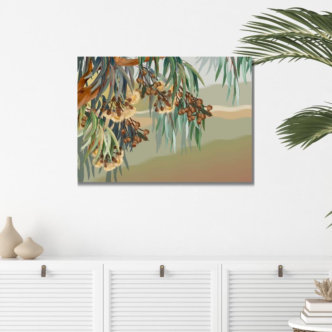 Yallaroo – Australian Eucalyptus Blossom Landscape Digital Art Print