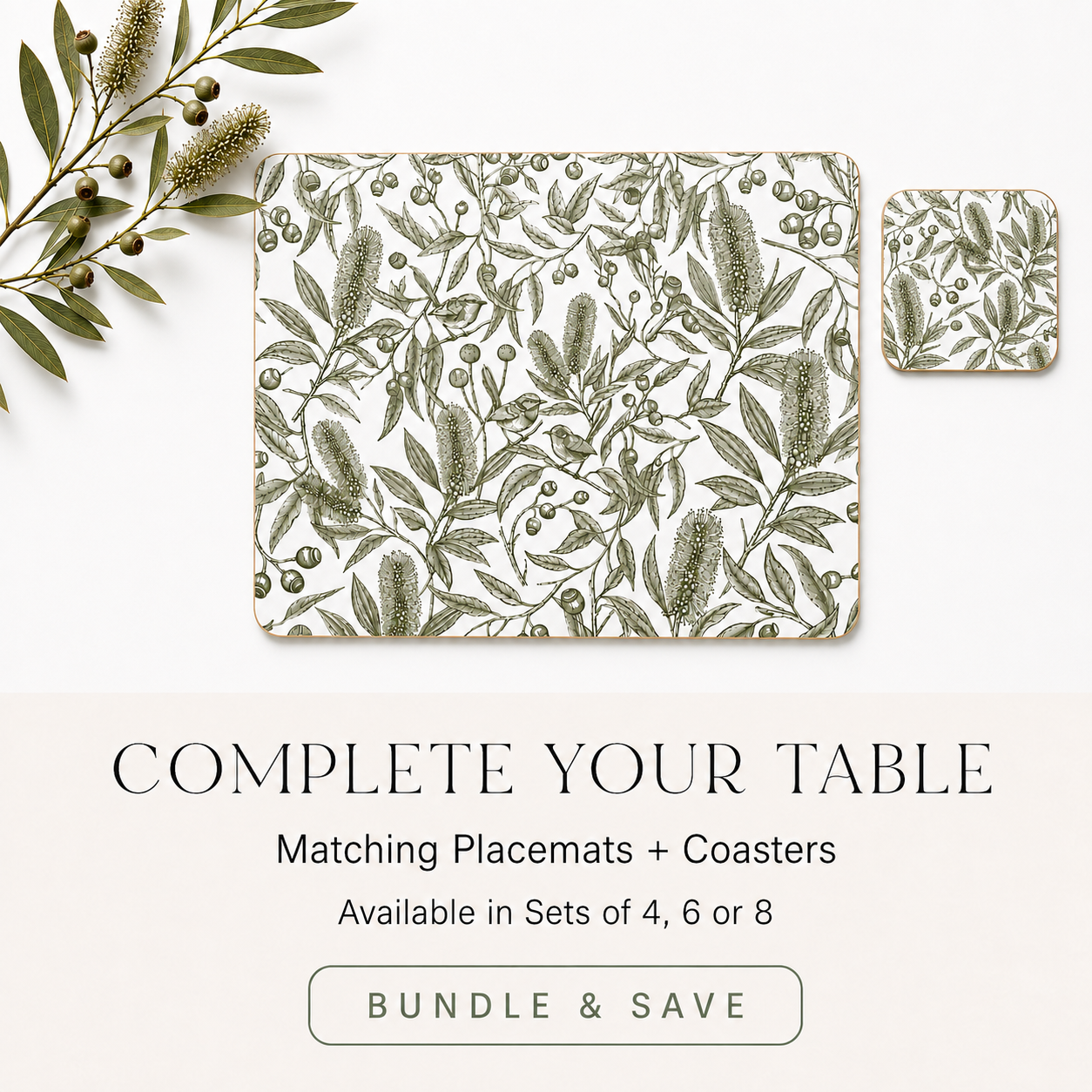 Native Garden Song Placemats – Set of 4,6 or 8