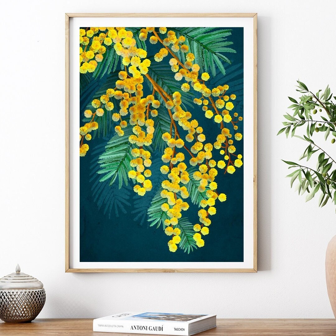 Golden Spirit Wattle Flower Digital Download Print