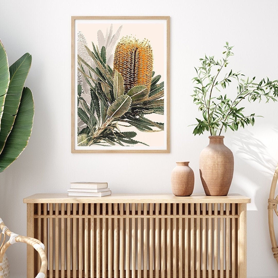 Mirambeena II – Australian Banksia Botanical Digital Art Print
