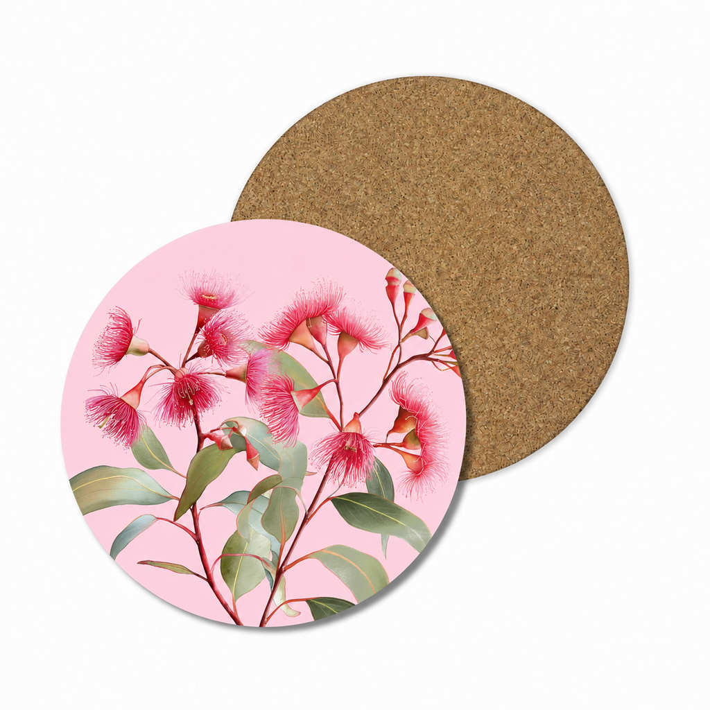 Pink Gum Australian Floral Coaster