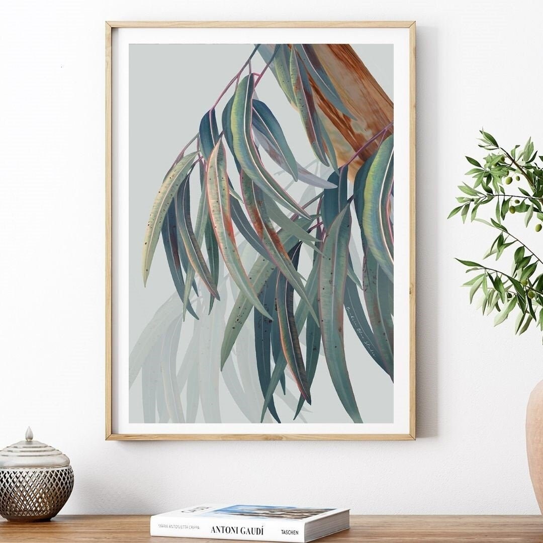 Whispering Eucalyptus – Australian Botanical Portrait Digital Art Print