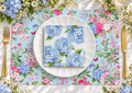 Highclere Hydrangea Paper Placemats – A3 Pad of 24 Sheets