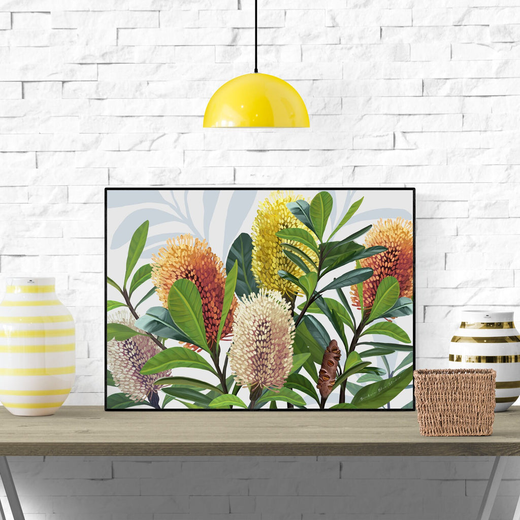 Saltbush – Australian Banksia Landscape Digital Art Print