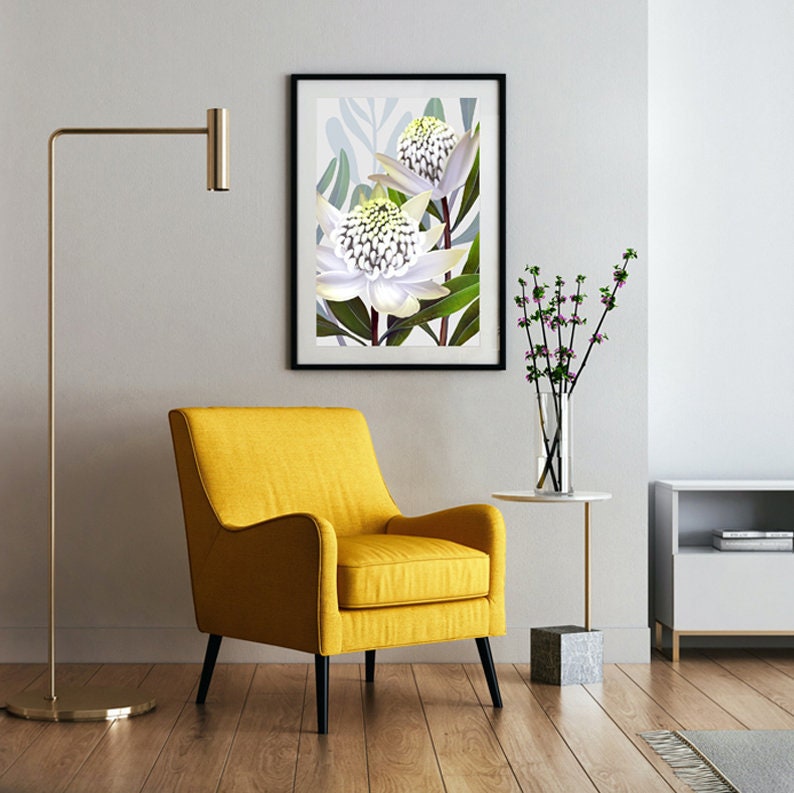 Beacon of the bush - Australian Waratah Botanical Art Print