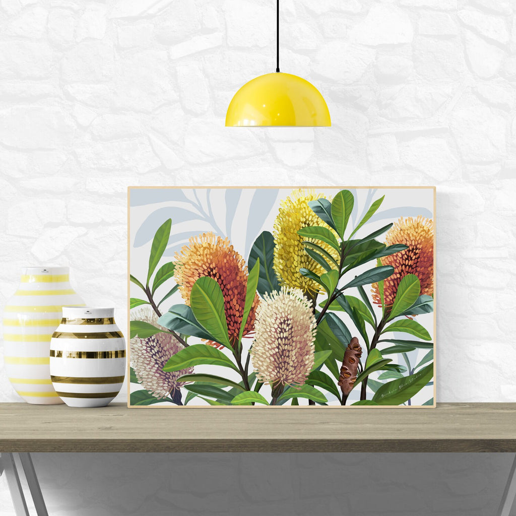Saltbush – Australian Banksia Landscape Digital Art Print