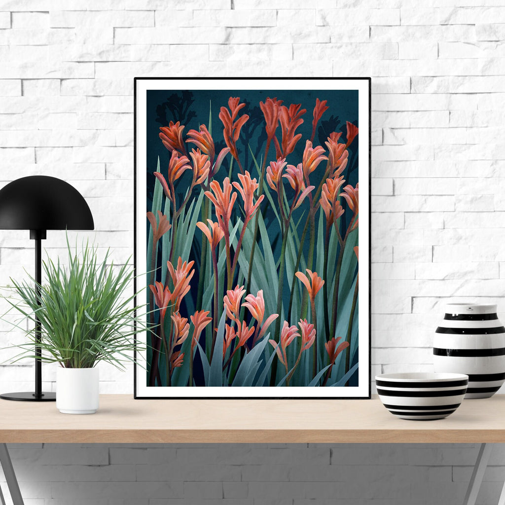 Wild Spirit Kangaroo Paw Botanical Digital Art