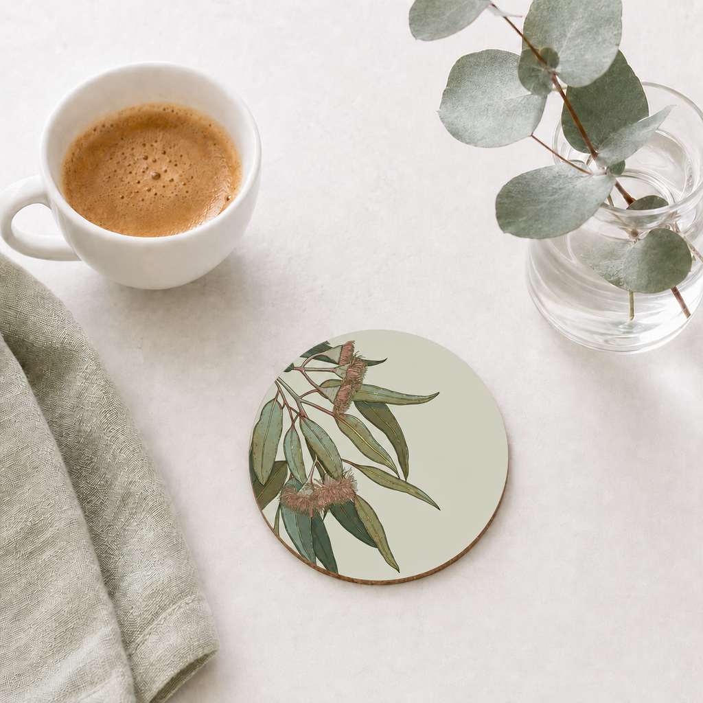 Blush Gum Australian Floral Coaster