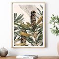 Mirambeena 3 Australian Banksia Botanical Art Print