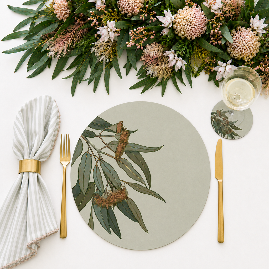 Blush Gum Australian Floral Coaster