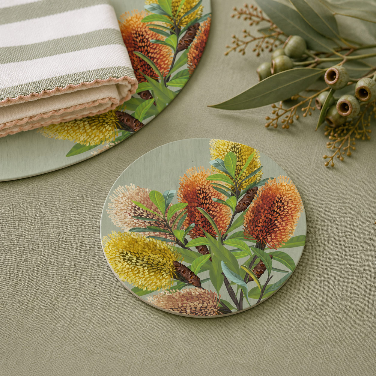 Saltbush Australian Banksia Coaster