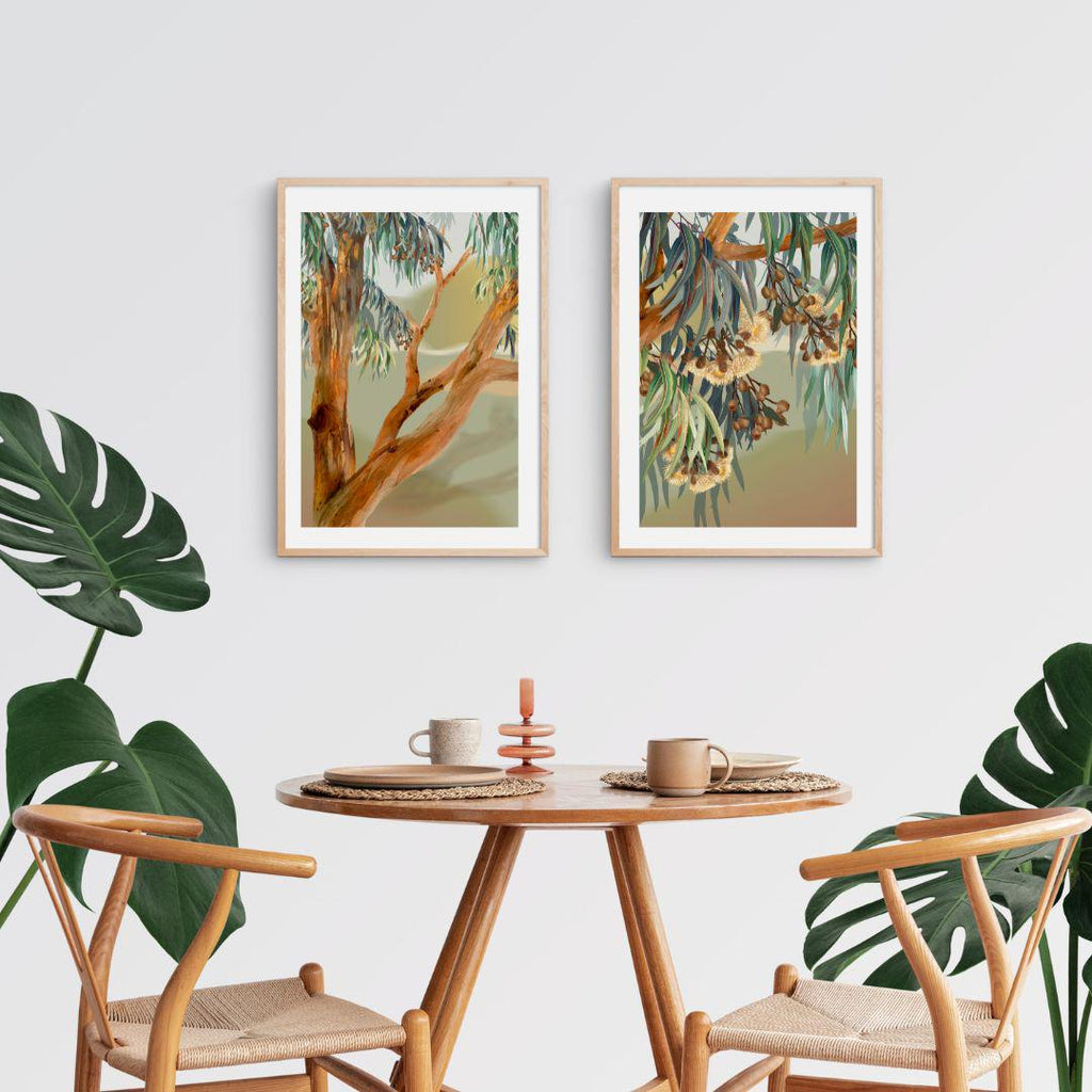 Eucalyptus Dreaming– Set of 2 Australian Botanical Digital Art Prints