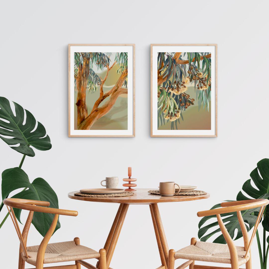 Eucalyptus Dreaming– Set of 2 Australian Botanical Digital Art Prints