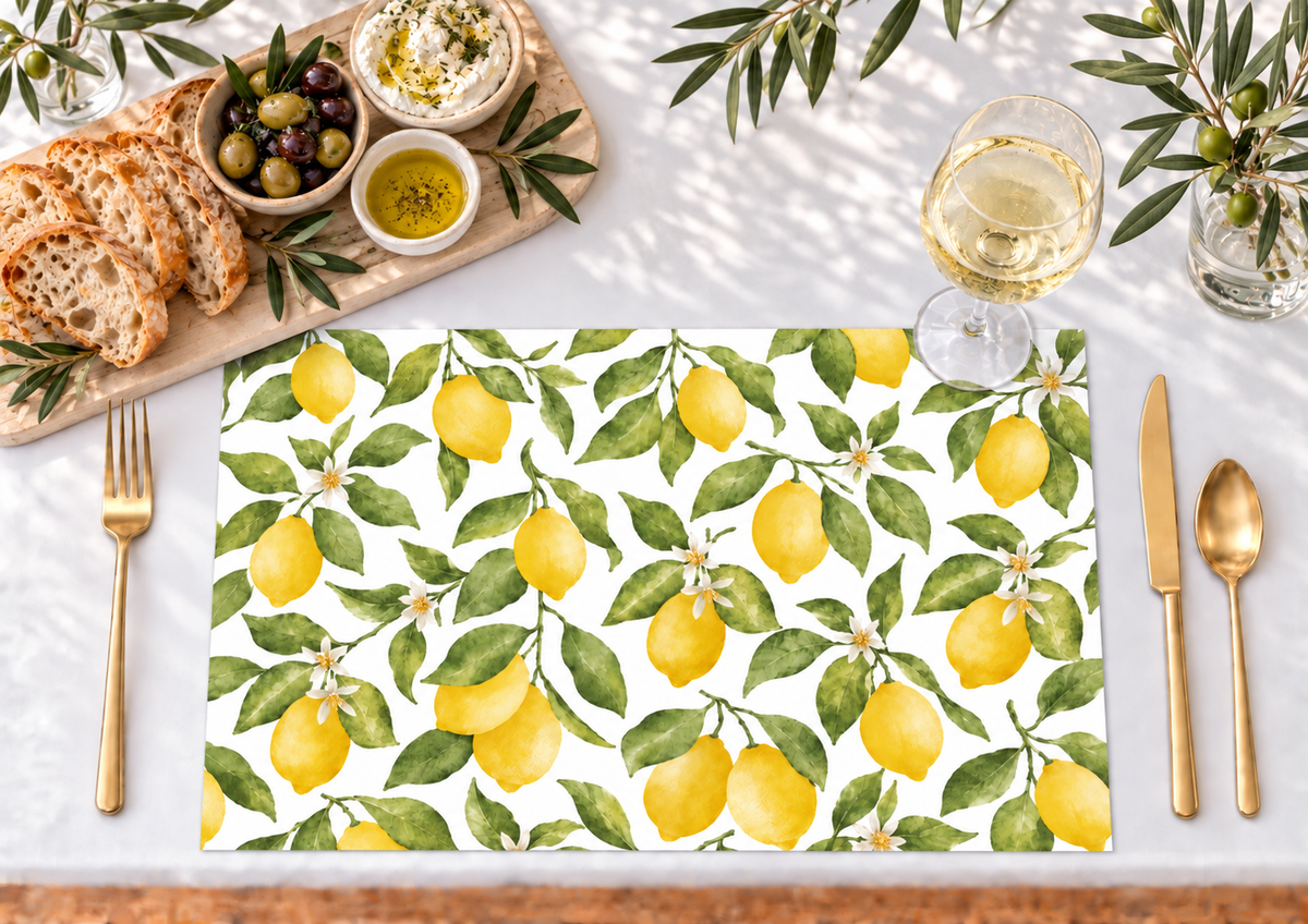 Roma Lemoncello Paper Placemats – A3 Pad of 24 Sheets