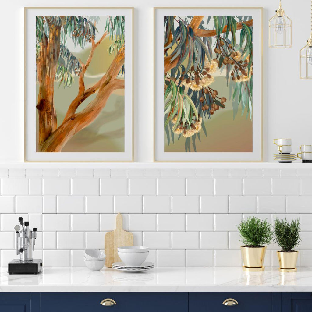 Eucalyptus Dreaming– Set of 2 Australian Botanical Digital Art Prints