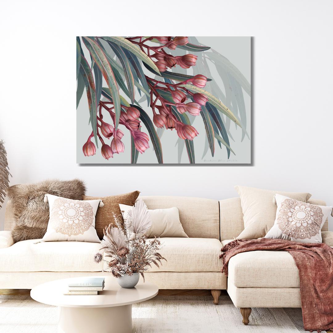 Boroondarra 1 – Blush Eucalyptus Australian Botanical Digital Print